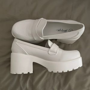 nasty gal white platforms
